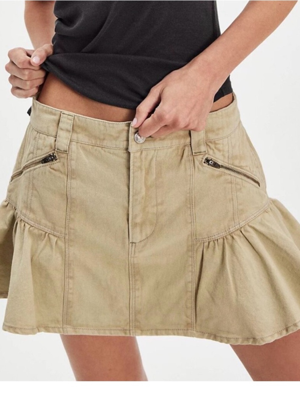 Free People Ada Washed Mini Skirt. NWT. Tidal foam